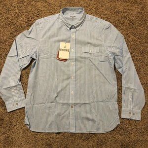 Rhone OG Commuter Dress Shirt - White/Light Blue
